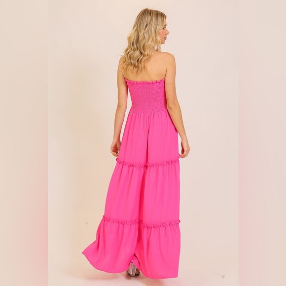 #02 Nova Pink Strapless Maxi 
Dress - Picture 4 of 5